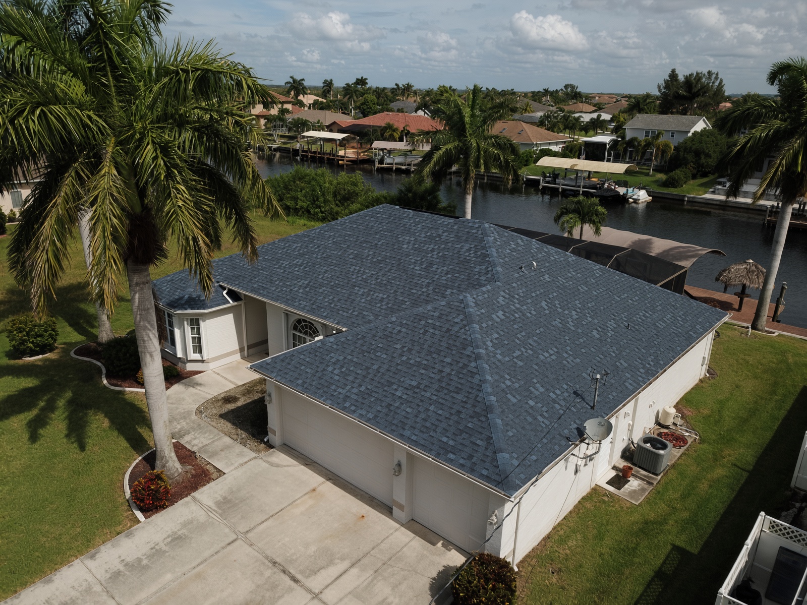 IKO Dynasty Atlantic Blue roof installed in Cape Coral