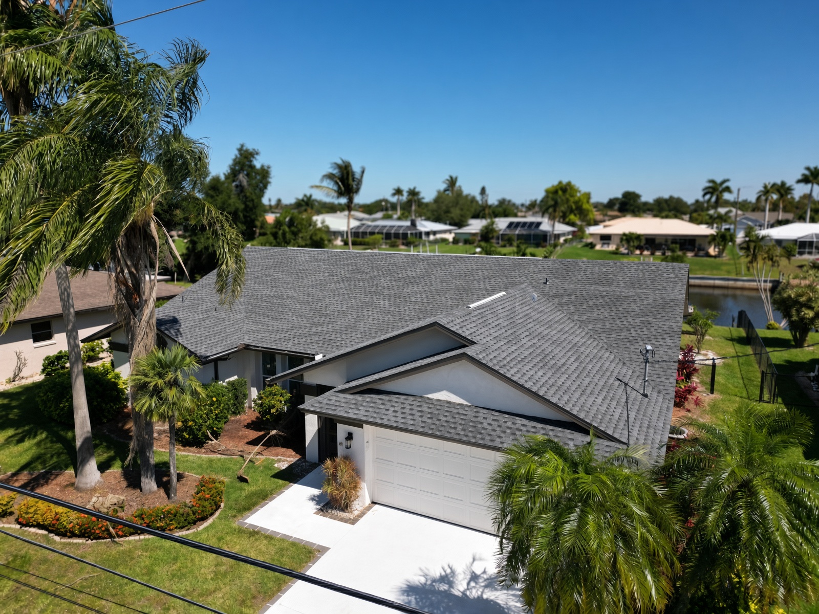 GAF Timberline HDZ Pewter Gray roof installed in Cape Coral