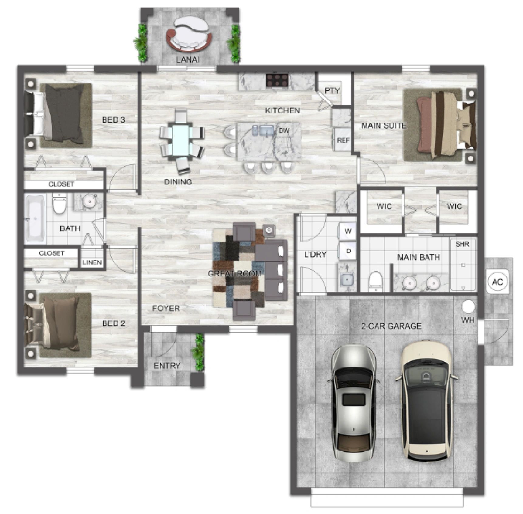 Dimensioned floor plan